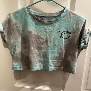 Tie dye cropped shirt